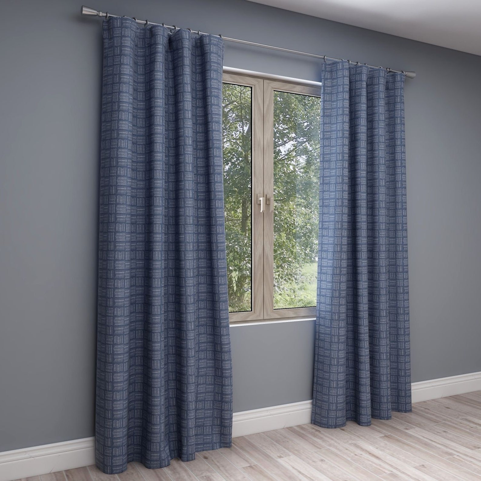 Brave Denim Blue Curtains for Kids Bohemian Curtain Playroom Etsy