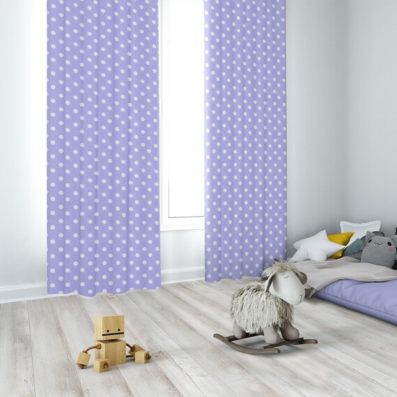 Polka Dot Wisteria Curtains For Kids Bohemian Curtains Etsy