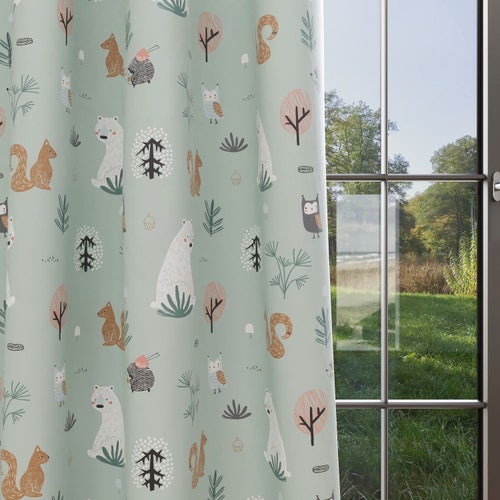 Mushroom Kids and Nursery Blackout Curtains. Custom Handmade Etsy