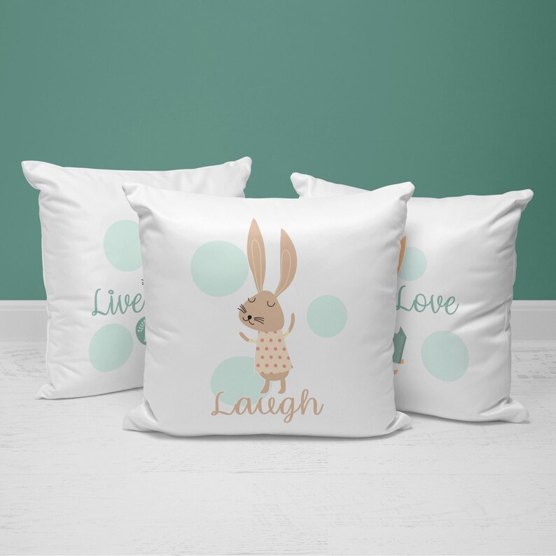 3 Pcs. Set Bunny Throw Pillow for Kids Kids Room Decor Etsy