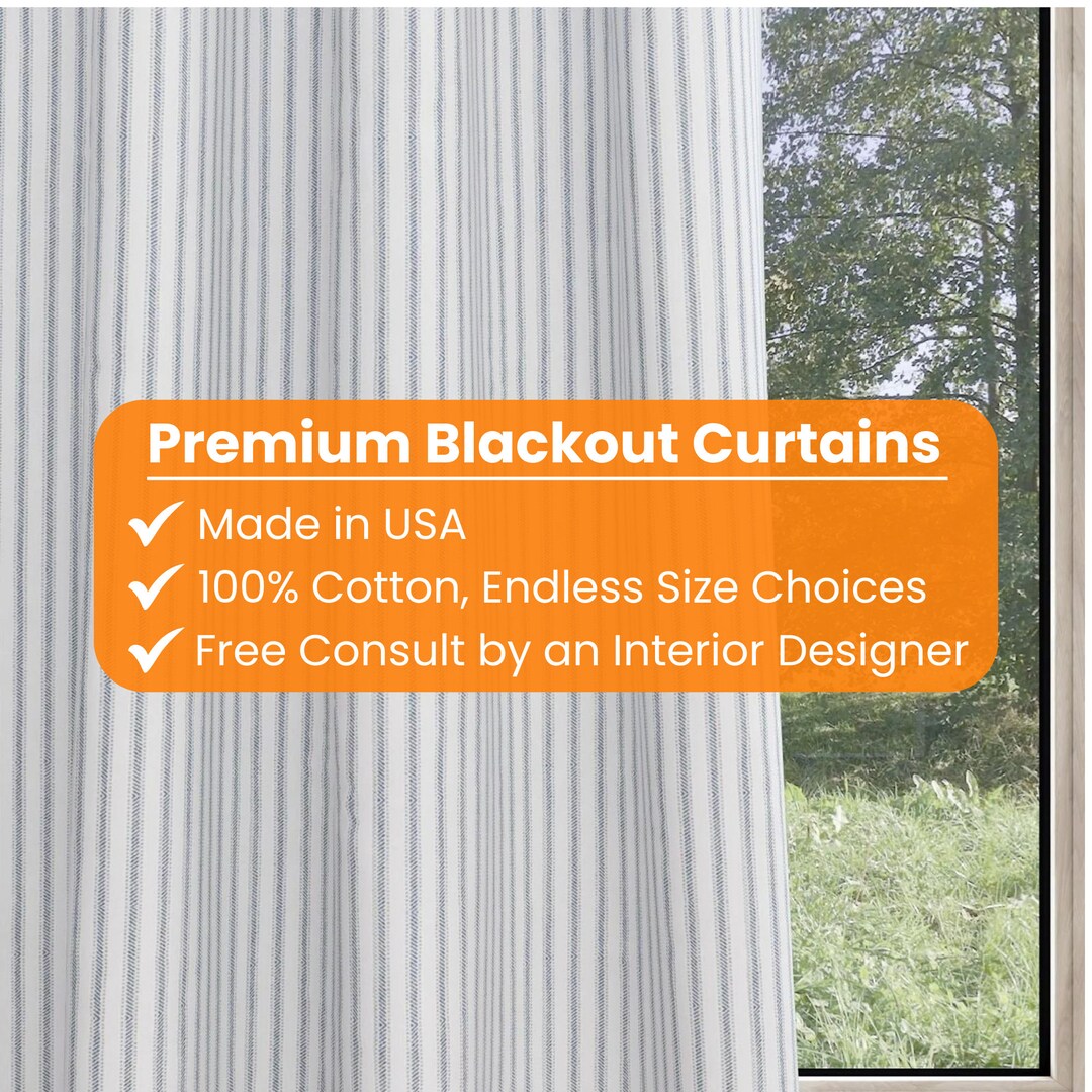 Nursery Blackout Curtains Classic Premier Navy Kids Curtains, Kids Room