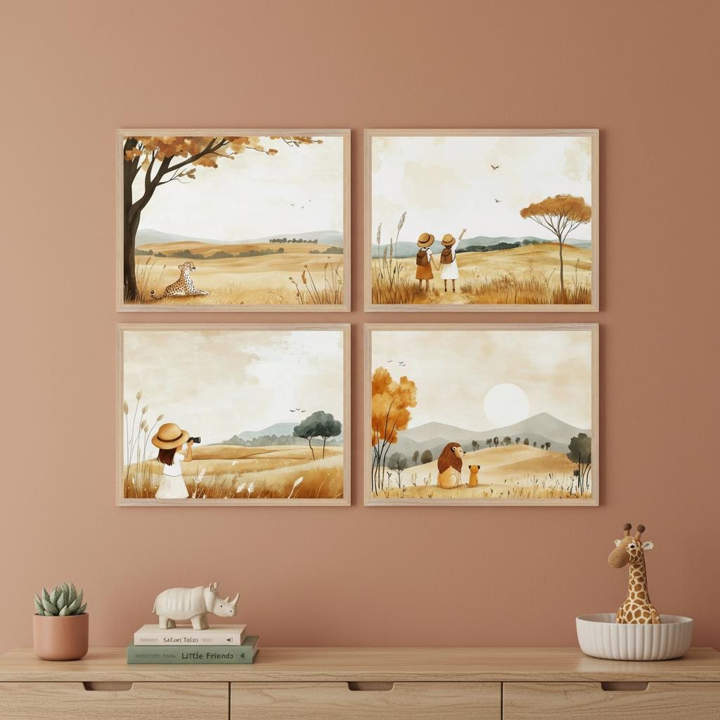 thumbnail image 2 of Wild Africa Metal Wall Decor Set Of 3, Safari Animals Wall Art, Africa Savanna Wall Hanging Art, Wildlife Nature Decor, Outdoor Metal Tree Home 2 of 9