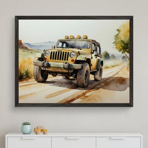 Jeep Wrangler Canvas Wall Art - Etsy