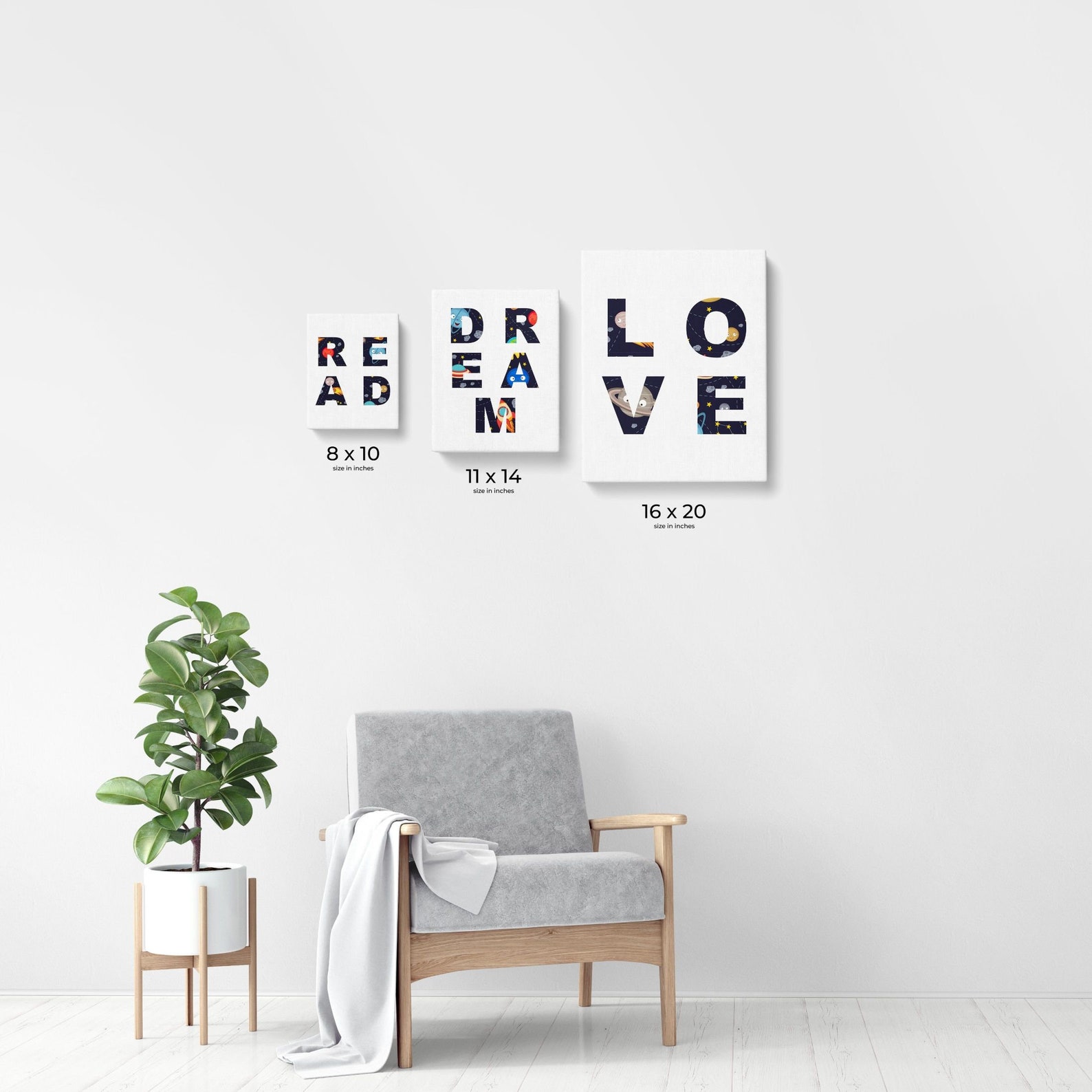 RDL Reading Themed Wall Art Set Kids Wall Hangings Nursery Etsy