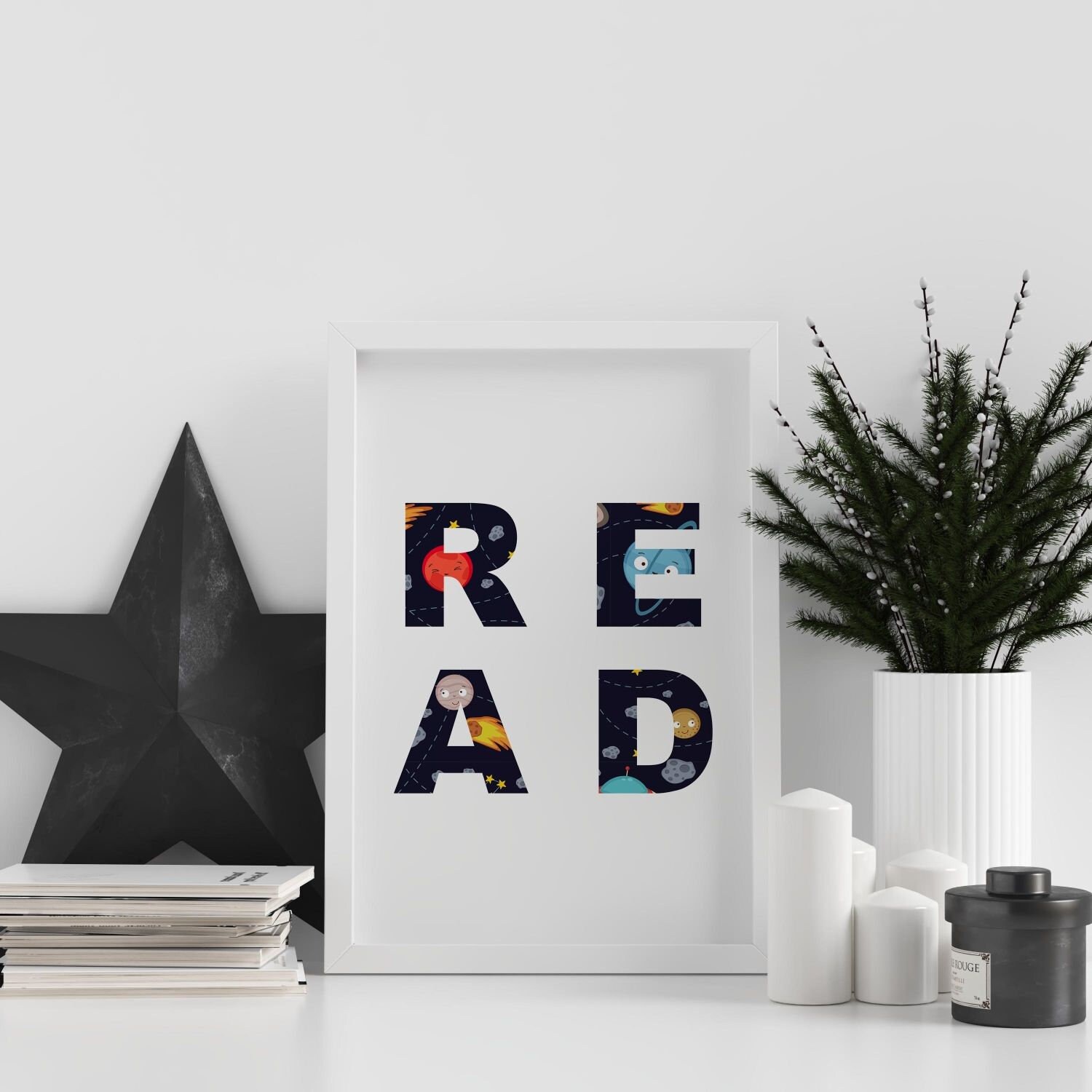 RDL Reading Themed Wall Art Set Kids Wall Hangings Nursery Etsy