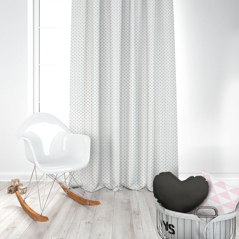 Kids Custom Curtains 2 Panels Kids Window Treatment Nursery Decor Kids Room Curtains Mini Star White Storm Blackout Nursery Curtains