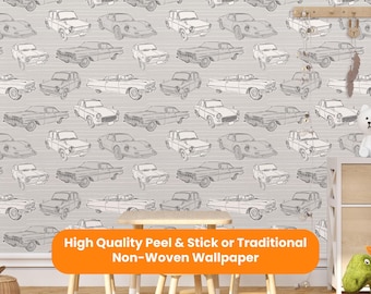 Car Wallpaper: Peel & Stick Kids Room Decor