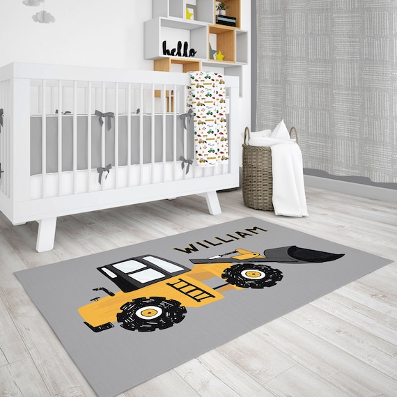 Construction Rug Kids and Nursery Construction Decor Truck Personalized Play Mat Carpet for Kids Room Perfect Playmat Gift for Kids Etsy Canada