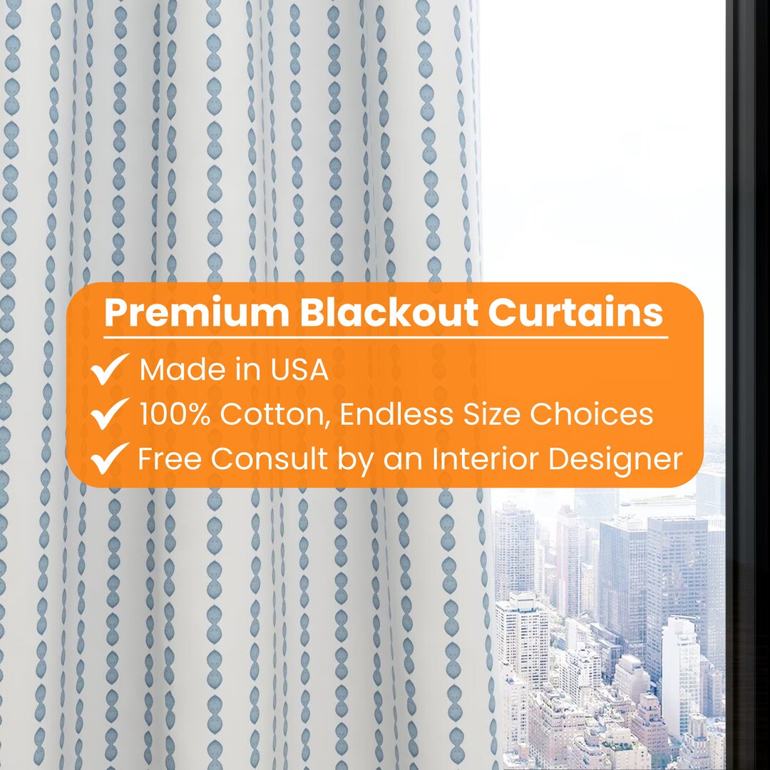 Nursery Blackout Curtains Boho, Room Darkening Window Treatment, Bohemian Decor | 63,84,96,108 ...