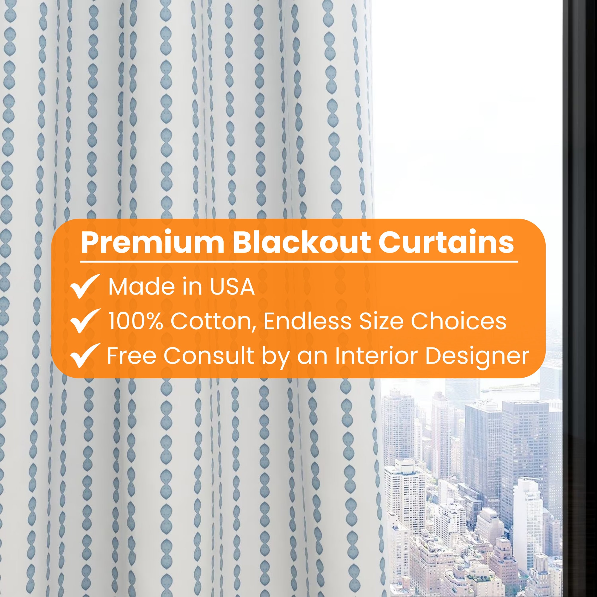 Nursery Blackout Curtains Boho, Room Darkening Window Treatment, Bohemian Decor | 63,84,96,108 in length and Custom Made to Measure