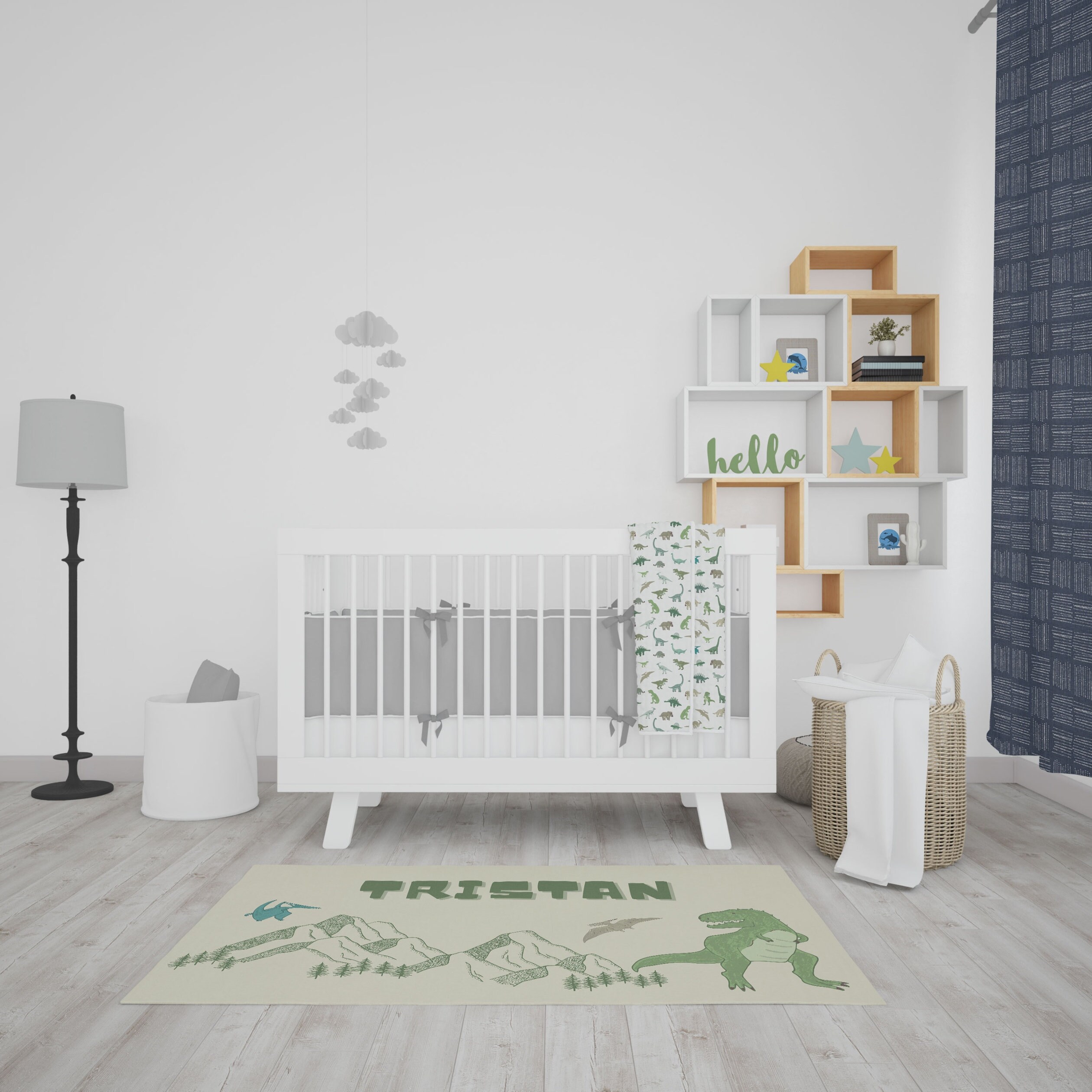 Personalized Dinosaur Nursery Rug. Enhance Your Kid's or Etsy