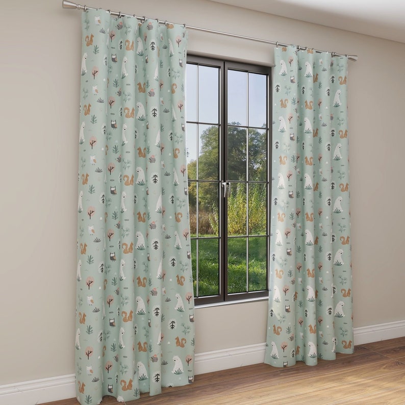Forest Kids and Nursery Blackout Curtains. Custom Handmade Etsy