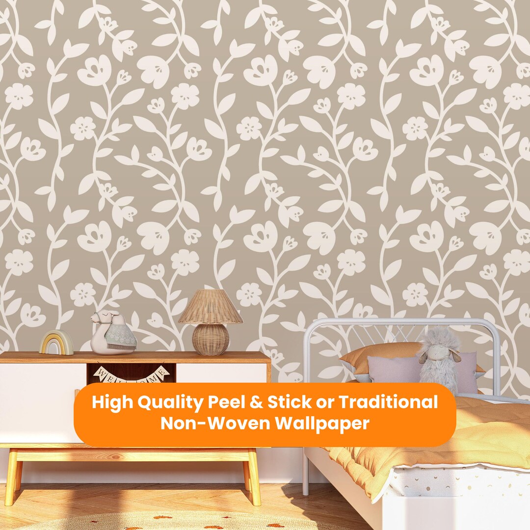 Wildflower Wallpaper Peel & Stick Removable Self Adhesive or Etsy