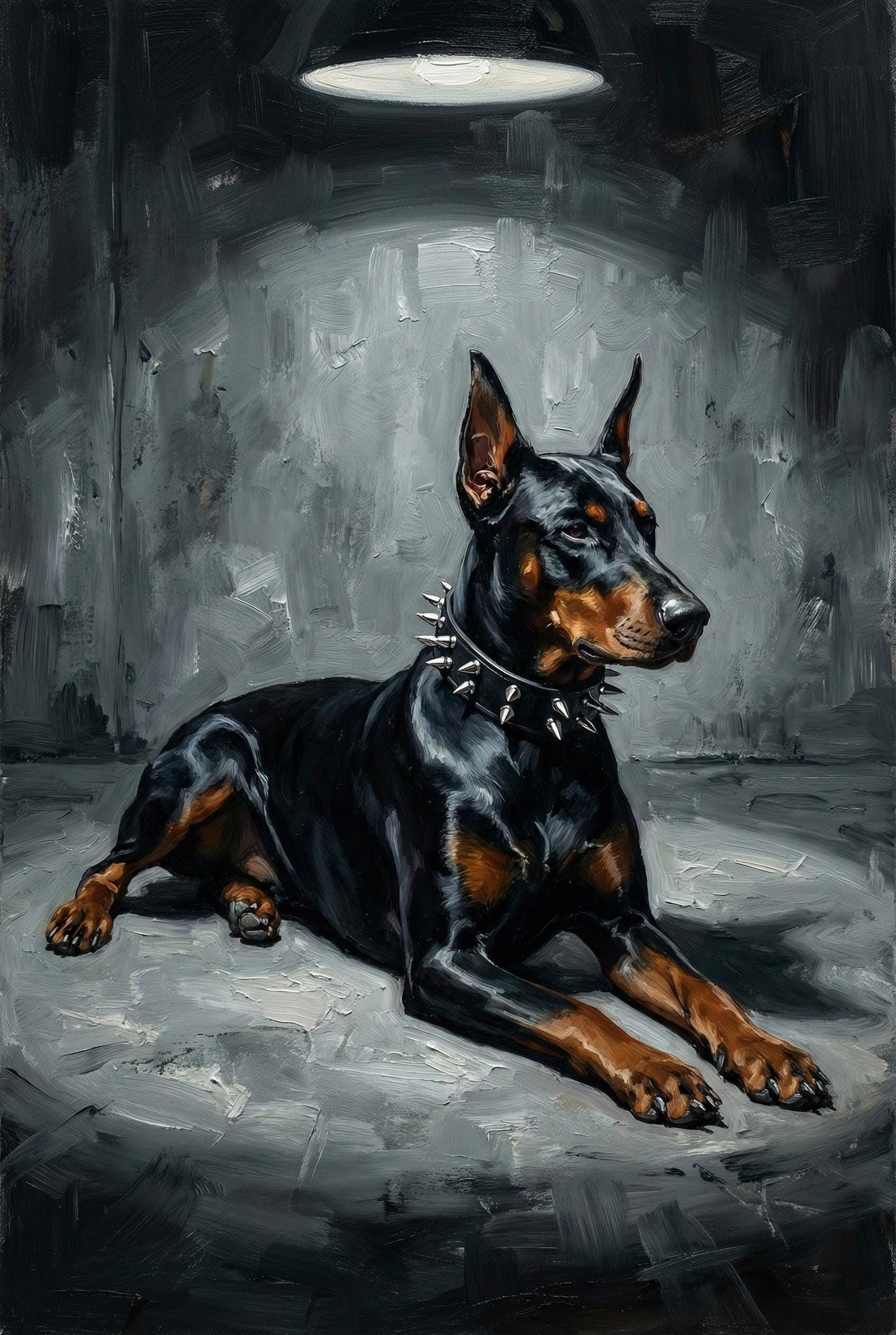 Doberman Inc. CD2枚セット　レア Doberman Framed Wall Art: Sleek Sentinel in Modern, Dark Textured