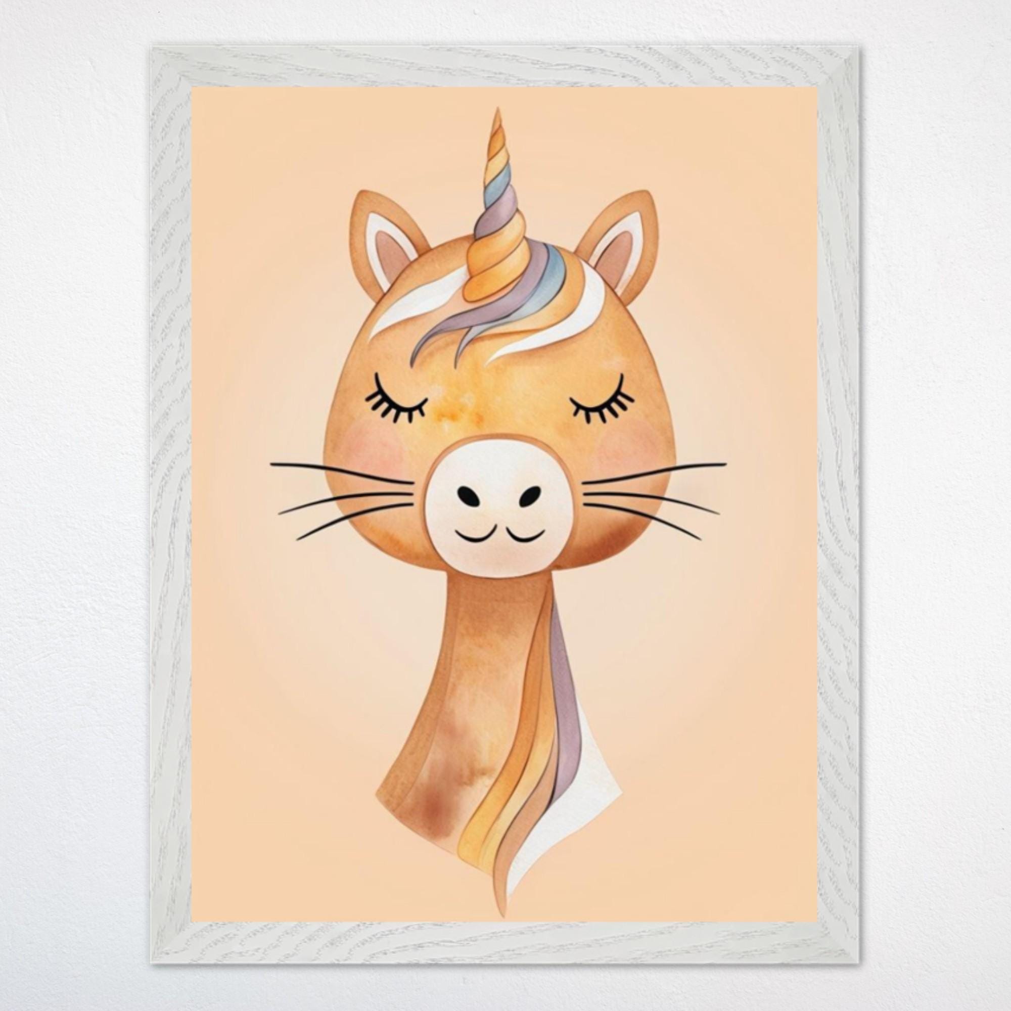 Unicorn Wall Art for Nursery and Kids Rooms, Unicorn Wall Decor, Poster for Kids Bedroom, Unicorn Canvas, Unicorn Framed Poster