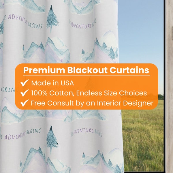 Boy Nursery Curtains Etsy