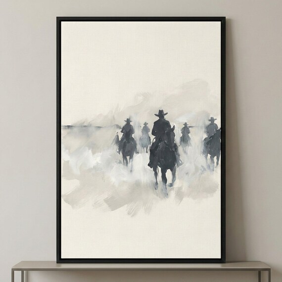 Cowboys Framed Wall Art: Quiet Strength in Grayscale