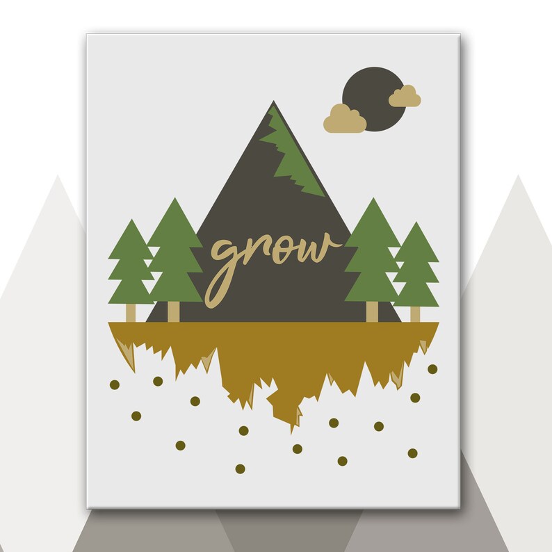 Canvas Wall Art Grow Kids Wall Hangings Mountain Wall Decor Adventure Themed Wall Art Set Kids Wall Art Nursery Wall Art Wall Decals Murals Wall Decor Lifepharmafze Com
