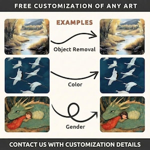 a poster with a picture of a woman and birds