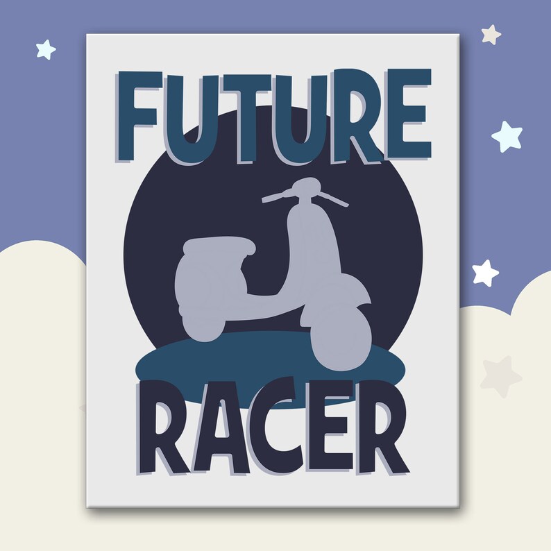 Nursery Wall Art Canvas Wall Art Race Car Wall Decor Racing Themed Wall Art Set Kids Wall Hangings Future Racer Kids Wall Art