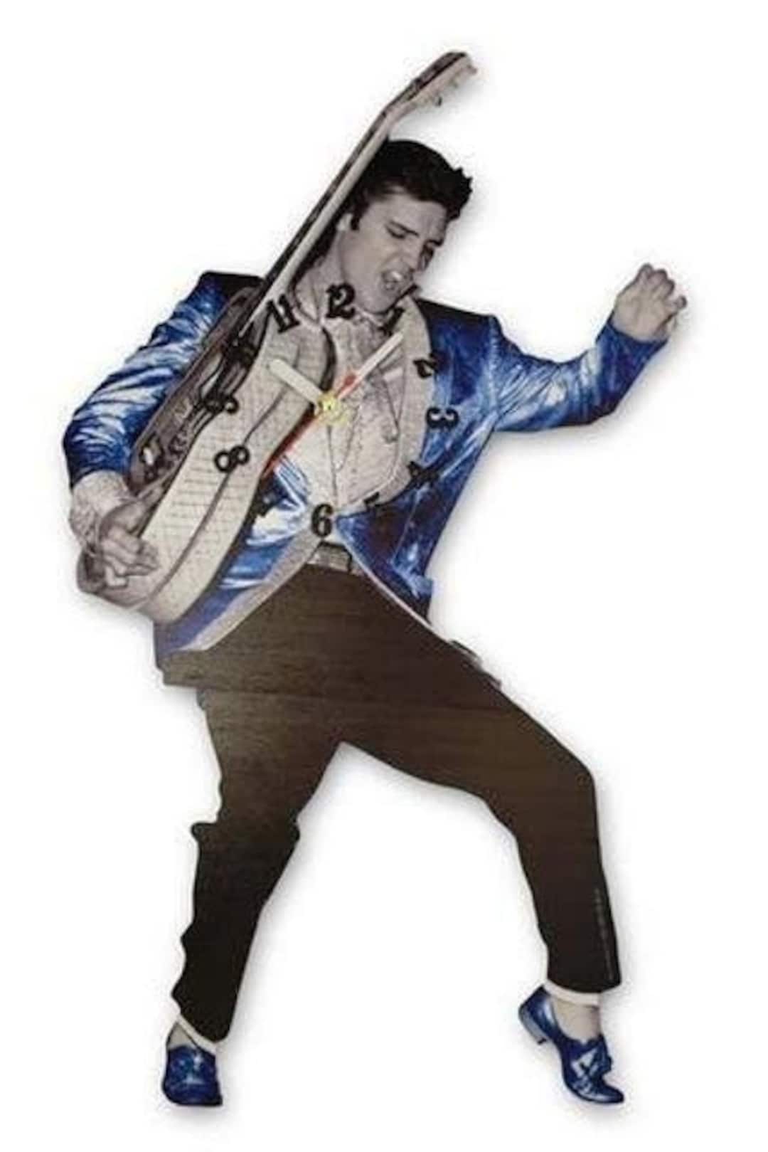 ELVIS PRESLEY Swinging Legs Clock With Blue Suede Shoes Etsy