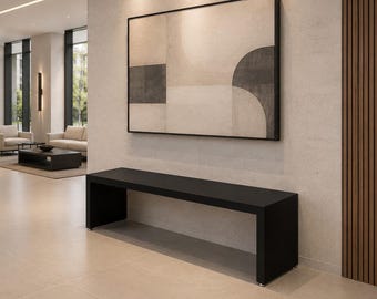 Banco Astoria: Contrachapado, MDF, acabado laminado, muebles hechos a mano.