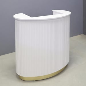 The Pill Podium & Host Custom Desk | Handmade Podium Desk | Modern Host Station for Reception