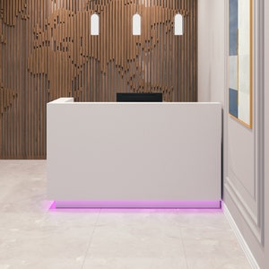 Custom Modern L-Shape Reception Desk - Dallas Desk