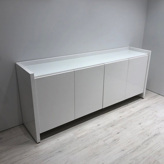 Aspen Custom Credenza With Glass Top Etsy