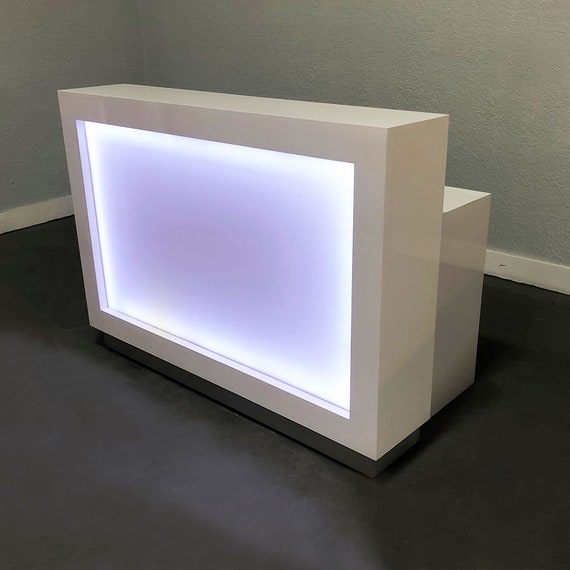 Vegas Reception Desk With Built In Led Light Box Etsy