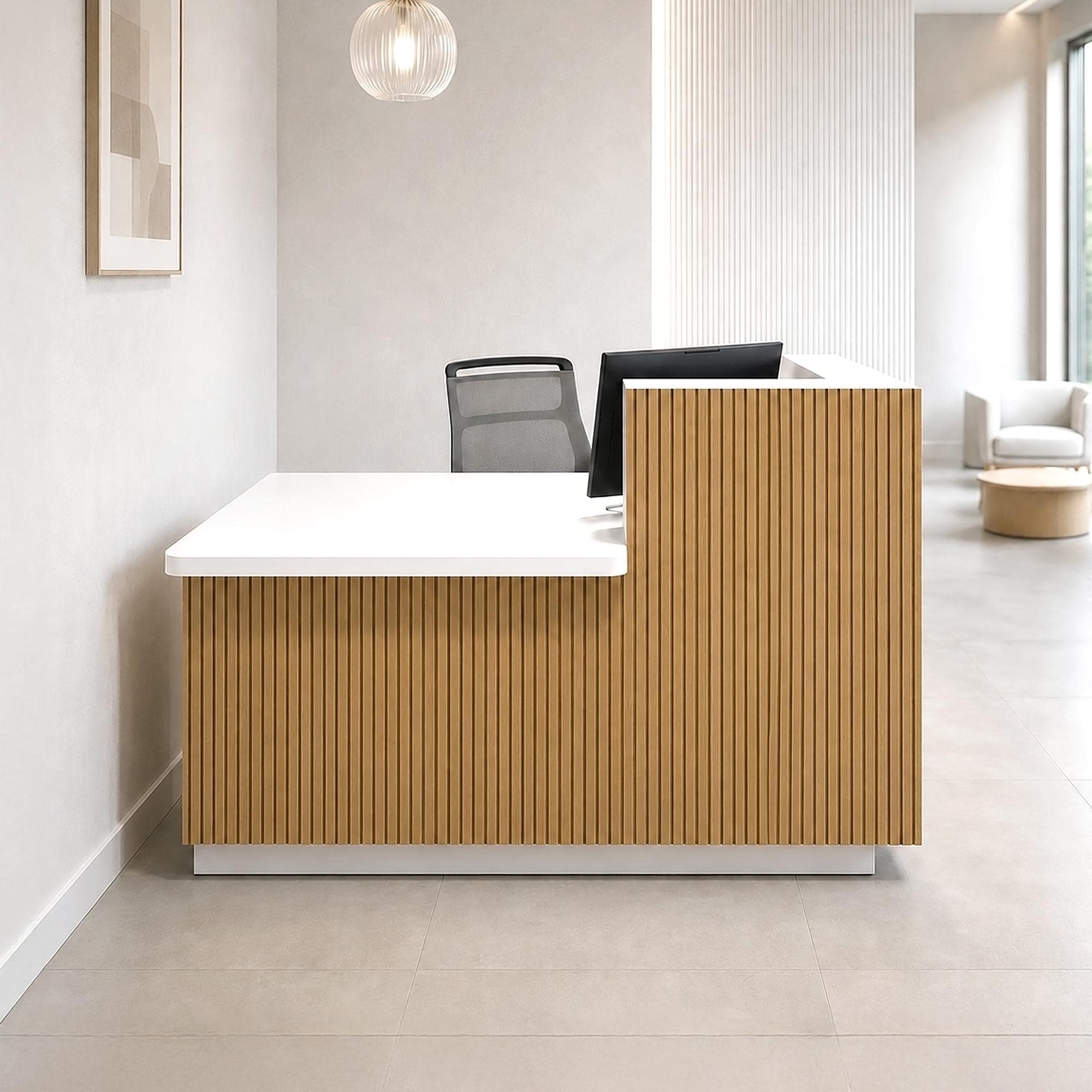 Dallas ADA Compliant Reception Desk – Custom Tambour Counter - Etsy