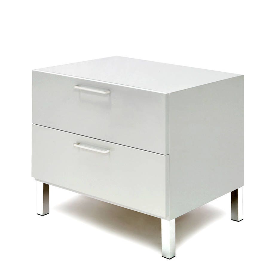 Modern Lateral File Cabinet In White Gloss Finish Etsy