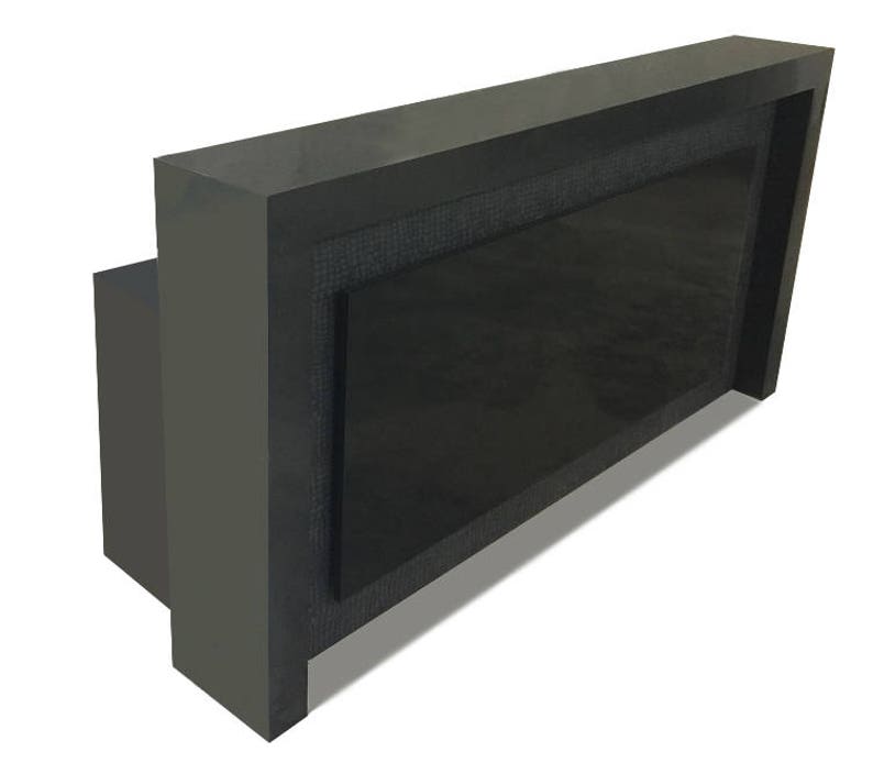 New York Modern Reception Desk in White Gloss