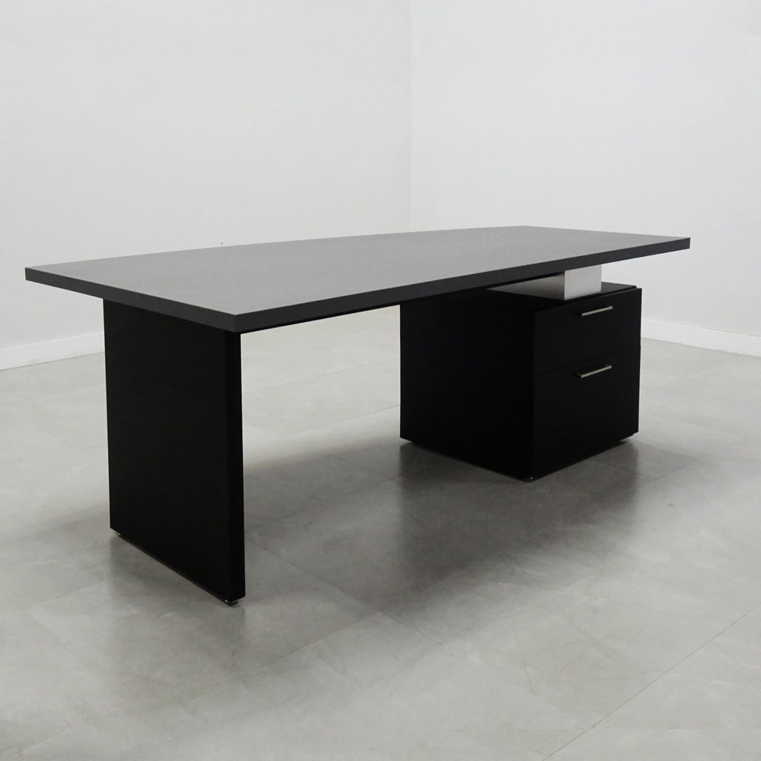 Modern Custom Curved Executive Office Desk With Laminate Top Etsy