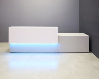 Caldion Comptoir De Réception Avec 3 Tiroirs Et étagères De Rangement, Comptoir De Bureau Avec Panneau Privé Pour Salon, Salle De Réception, Caisse, Hall, Noir, 120 X 48 X 110 Cm (l X