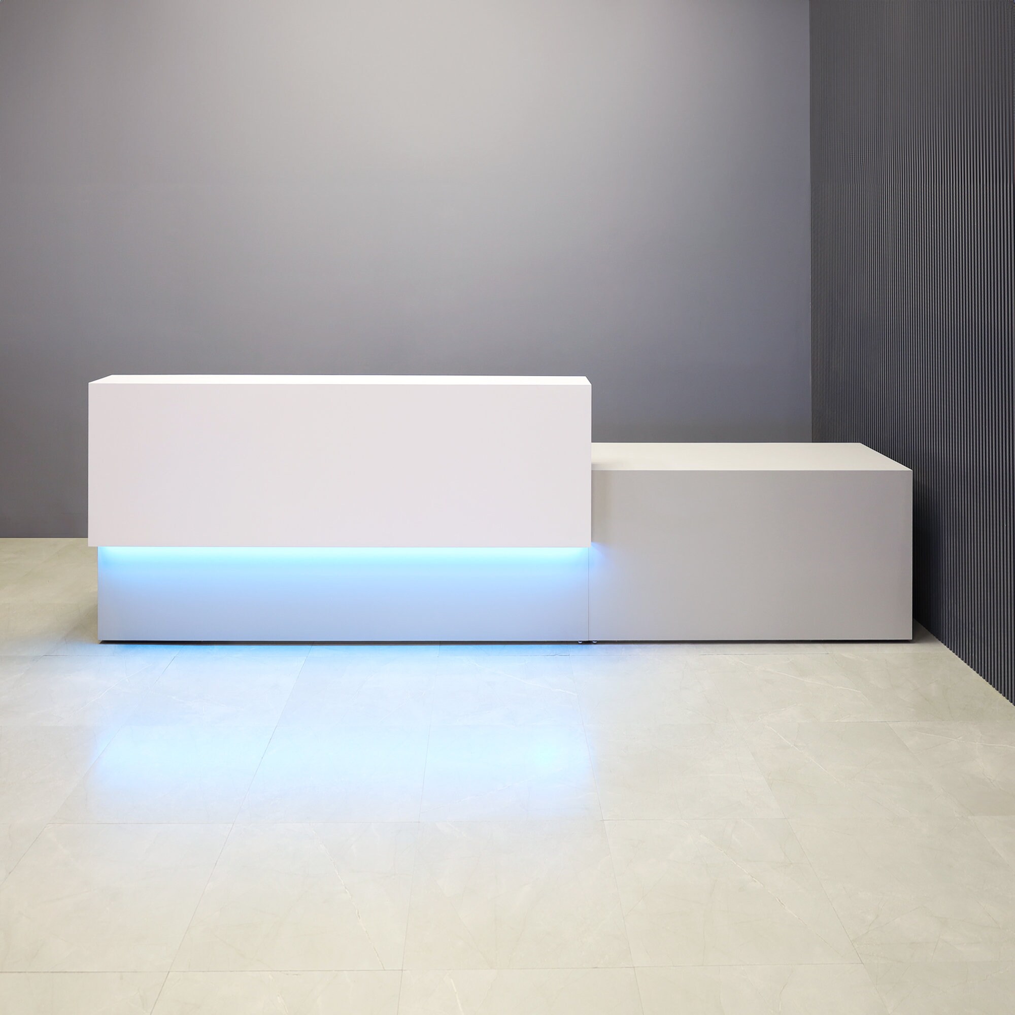 Bureau De Réception Moderne Avec Tiroir Et étagères Ouvertes Réglable 100180 Cm Table De