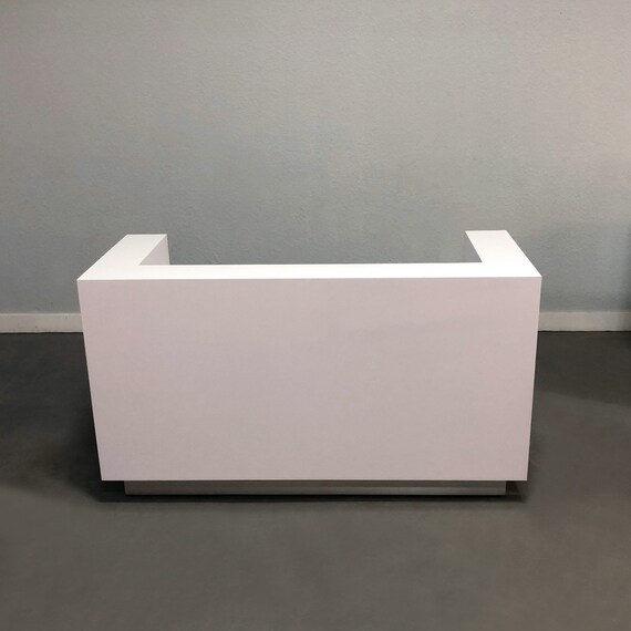 Dallas U Shape Reception Desk In White Gloss Finish Etsy