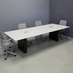 Aurora Rectangular Conference Table | Modern Engineered Surface, Plywood Base