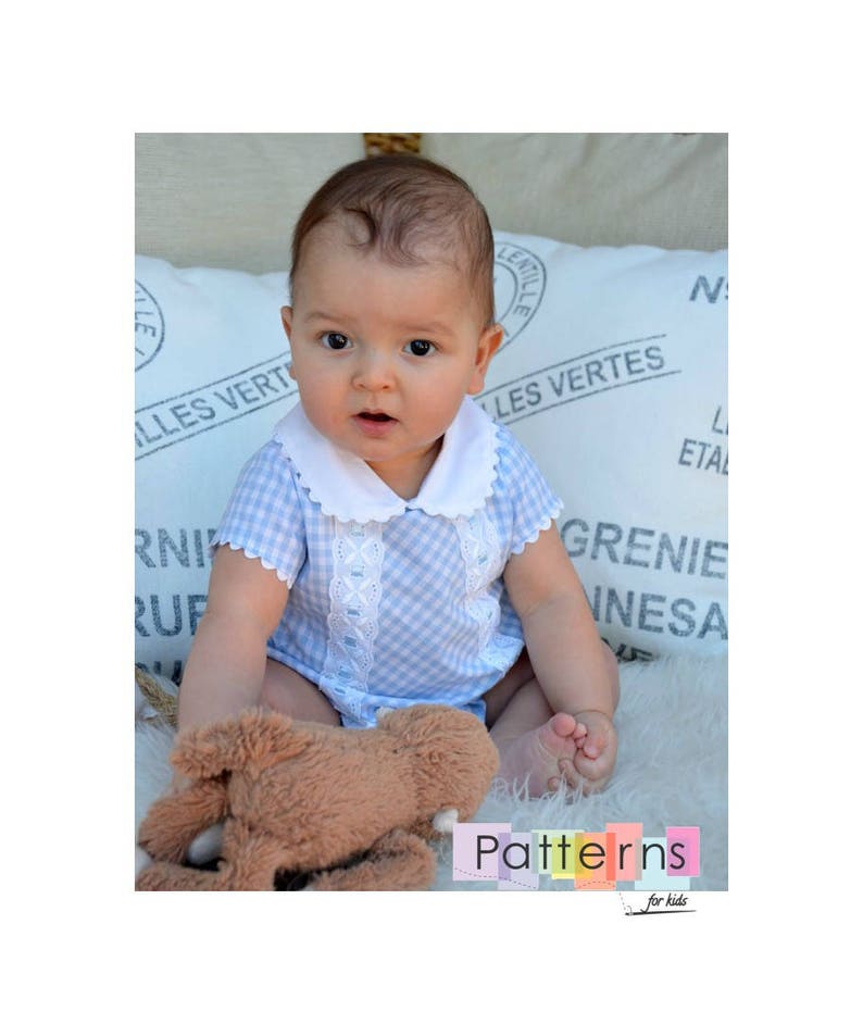 Gingham ROMPER Newborn Baby Boy Girl Unisex PDF Sewing PATTERN Etsy