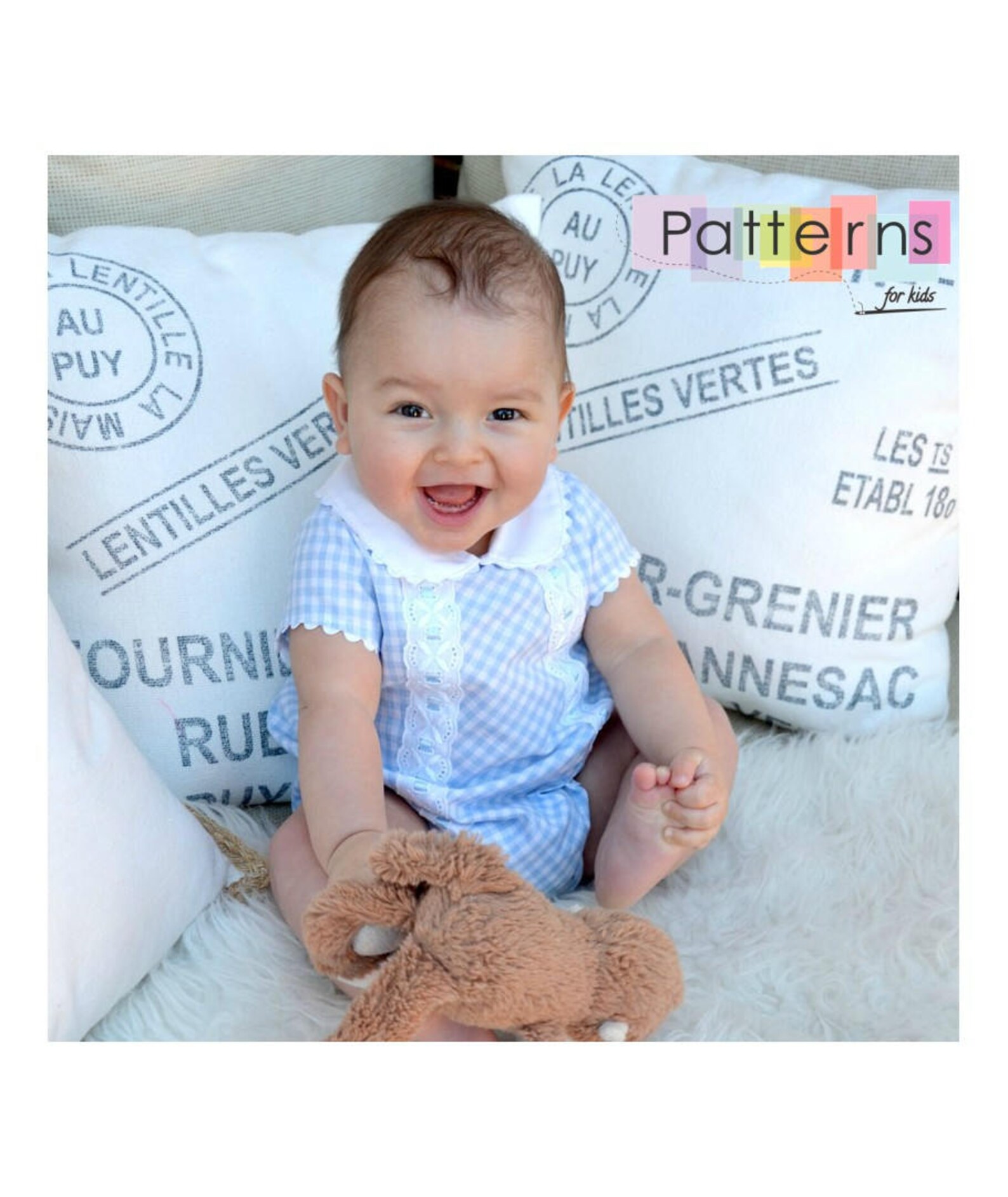 Gingham ROMPER Newborn Baby Boy Girl Unisex PDF Sewing PATTERN Etsy