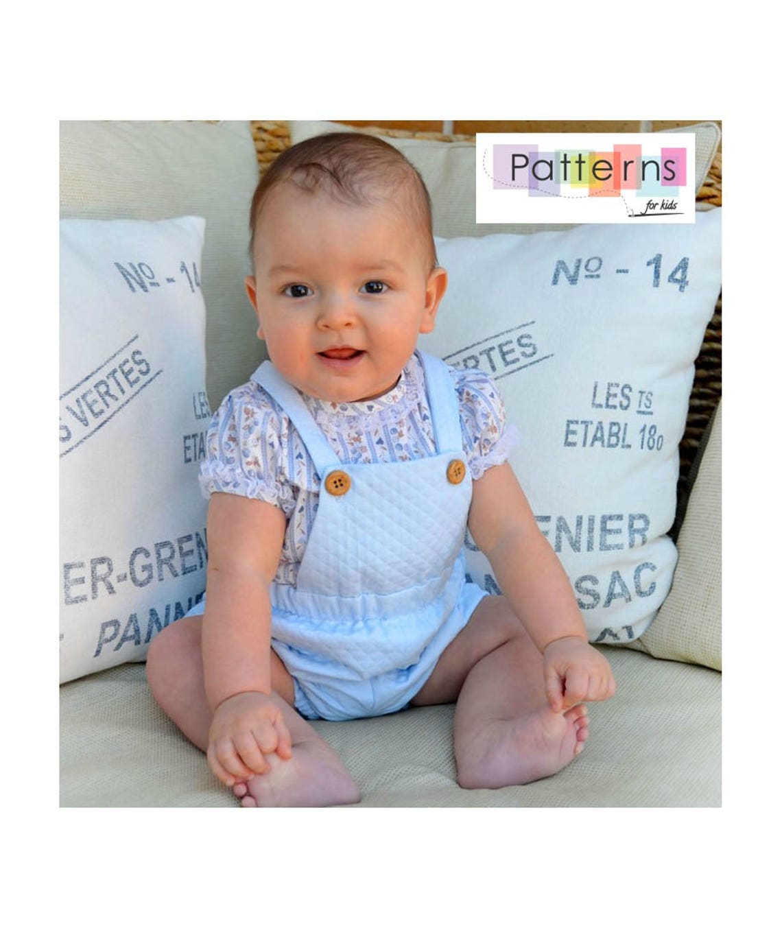 NEWBORN Baby Boy blouse dungarees dungaree romper SET 2 PDF Etsy