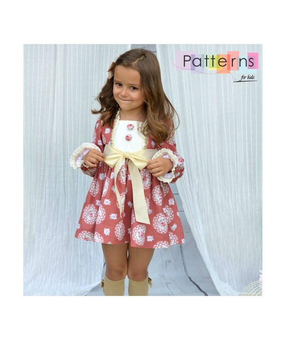 Vestido Corte Imperio para niñas PATRON de COSTURA en PDF | Etsy España