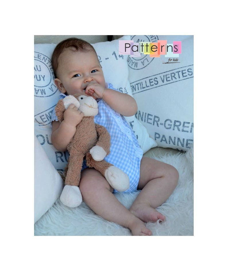 Gingham ROMPER Newborn Baby Boy Girl Unisex PDF Sewing PATTERN Etsy