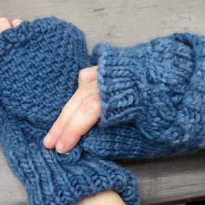 Knitting Pattern: Aran Weight Convertible Mittens -- Instant PDF Download