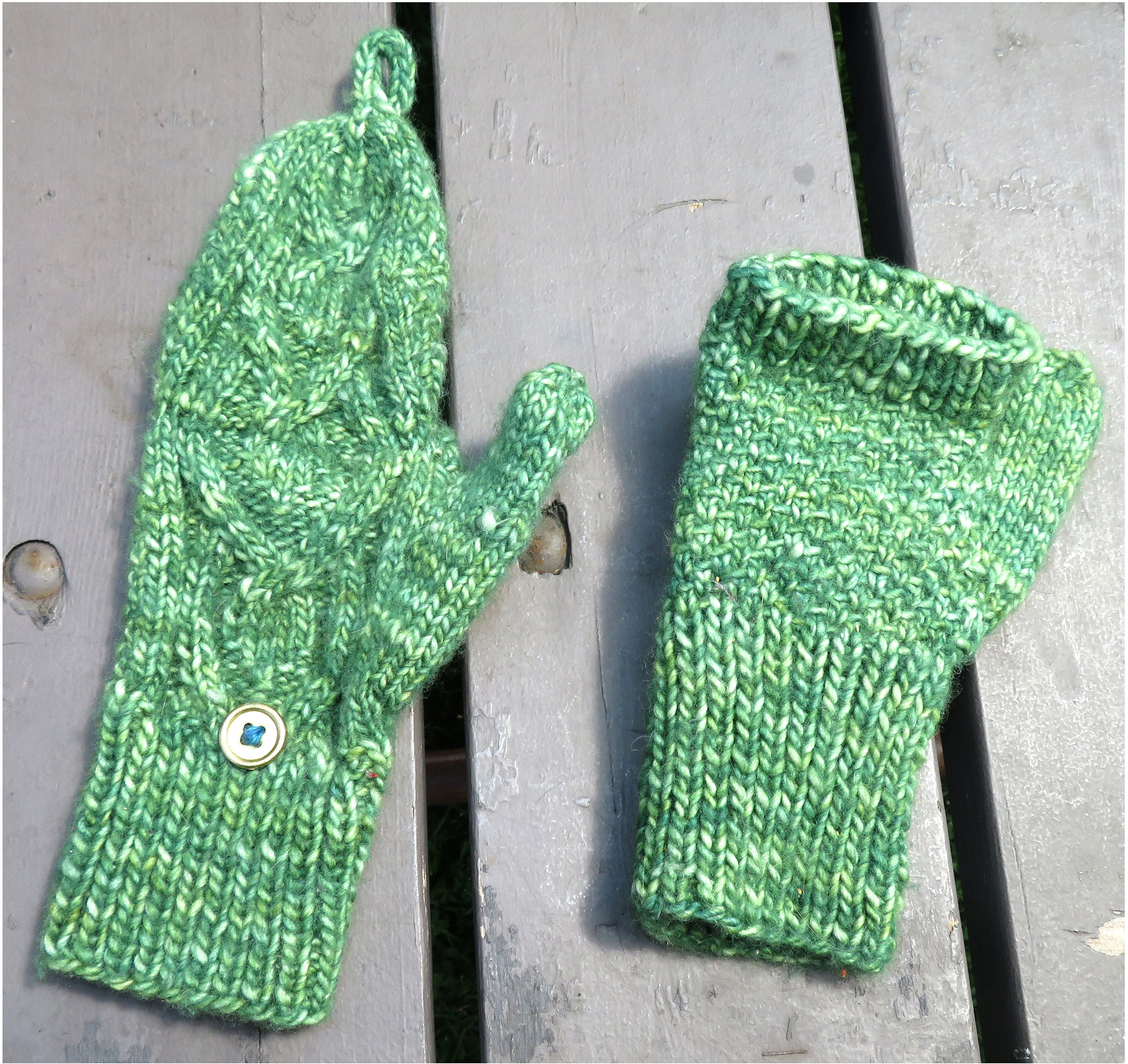 Knitting Pattern Aran Weight Convertible Mittens Instant PDF Download