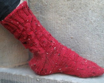 Knitting Pattern - "BrickWorks Socks" - Adult Socks Digital PDF Knitting Pattern for fingering and sock yarn