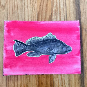 ブラックバス 水彩画 現在、この商品の在庫はありません - Etsy
