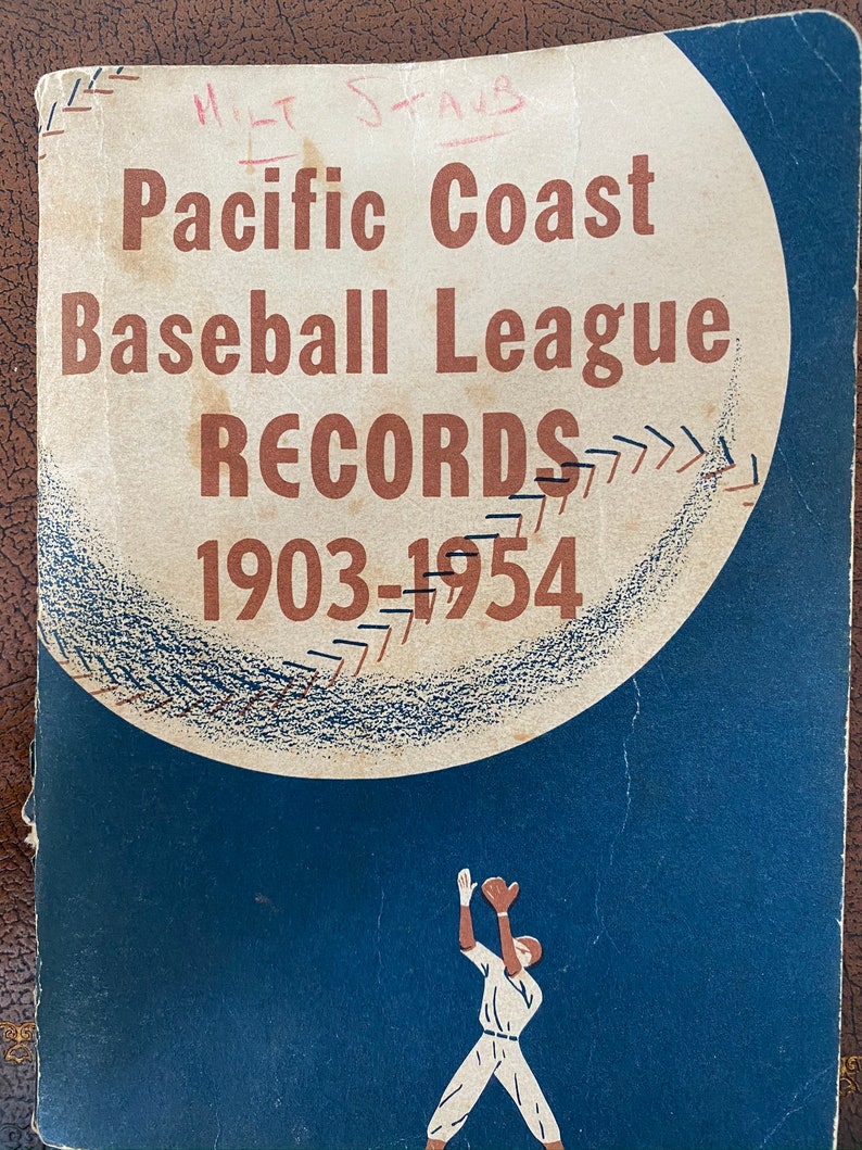 Pacific Coast Baseball League RECORDS 19031954 Book Etsy