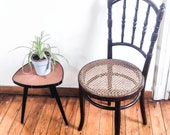 Bentwood Dining Chair by Kohn , Vienna Thonet Design Bistro Chair Antique Art Noveau Cane Seating Ice Cream Parlour Rush 1920s