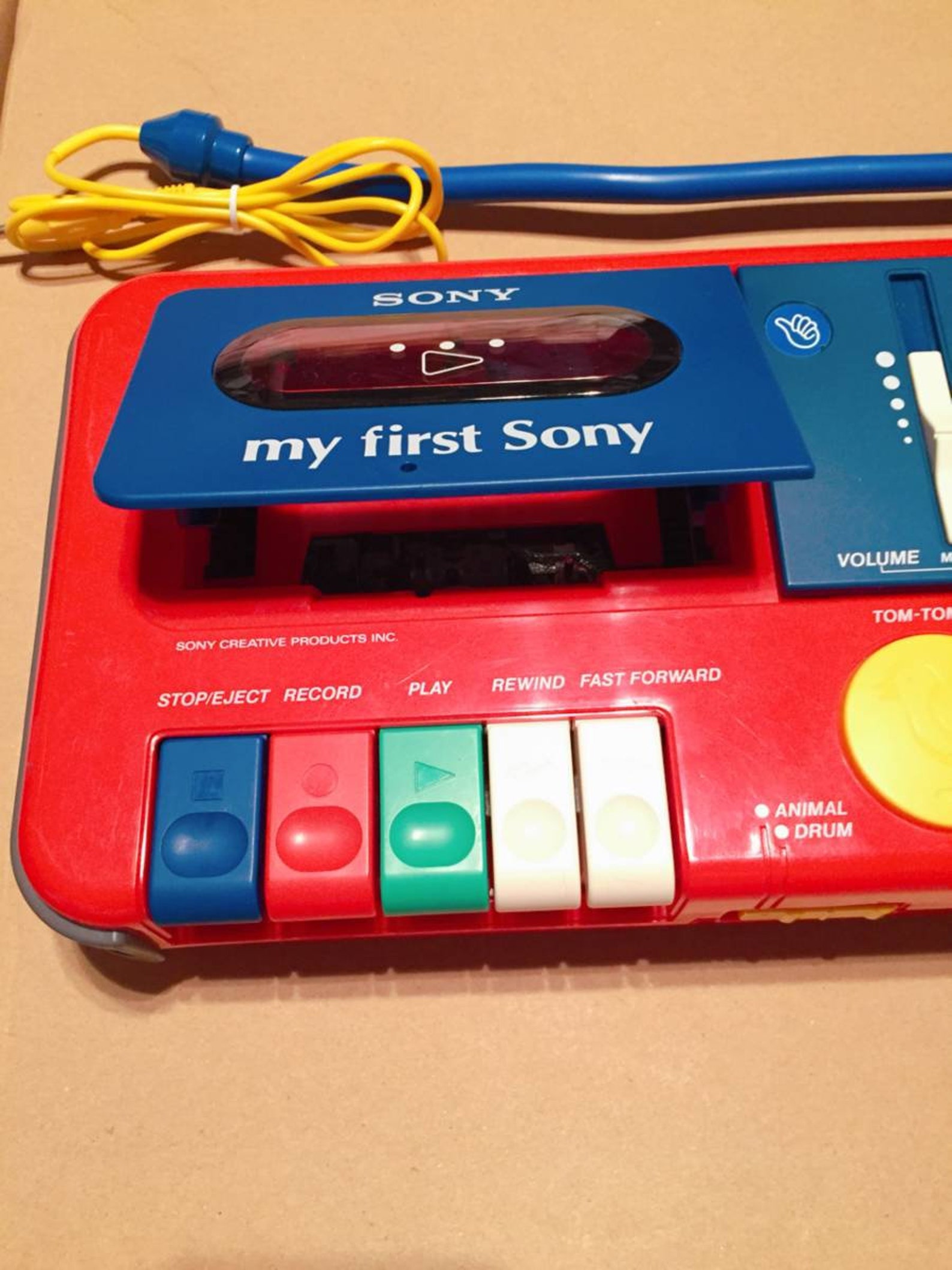 Vintage MY FIRST SONY Cassette Player Recorder Tcm 440 Drum & Etsy